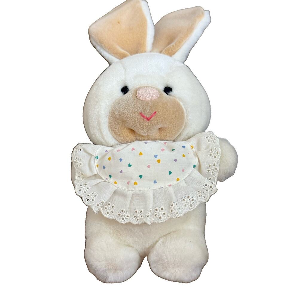 11” Vintage Caress Soft Pets Russ Gumdrop Bunny Plush Stuffed with Bib